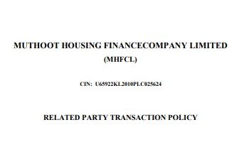 Related Party Transactions Policy